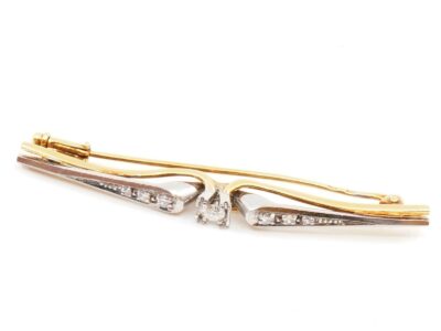 Brosch med Diamanter Guld 18K