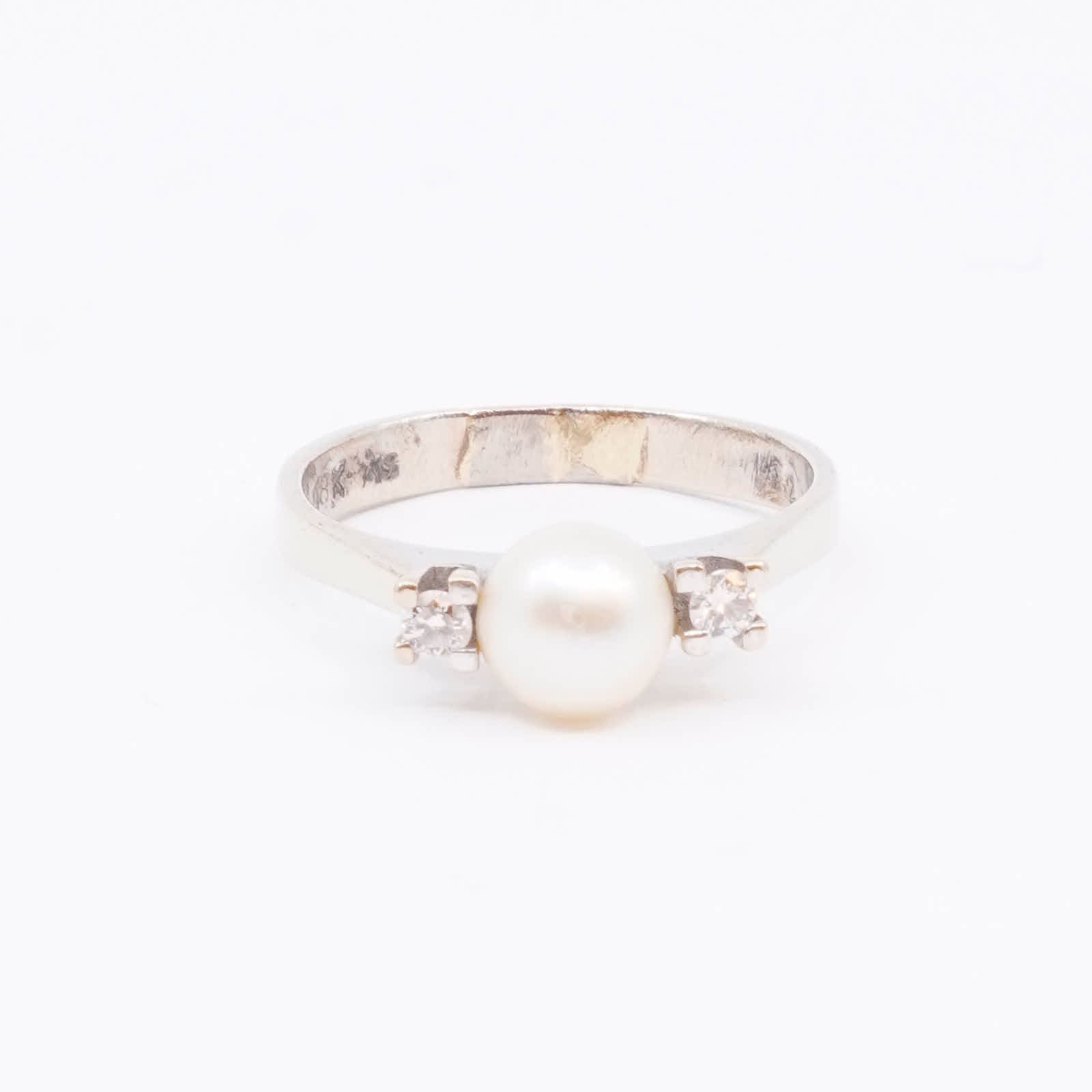 Ring Vitguld 18K