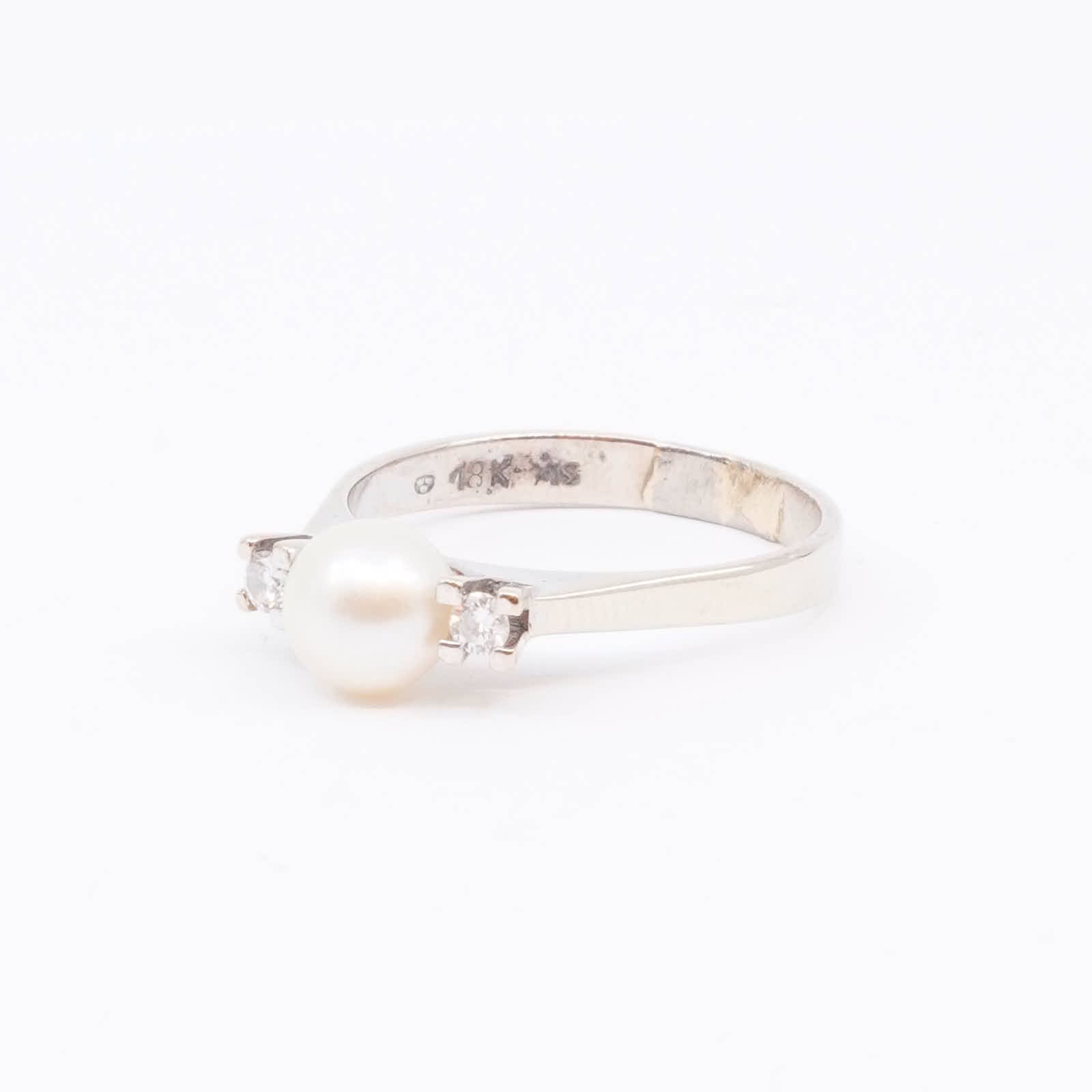 Ring Vitguld 18K