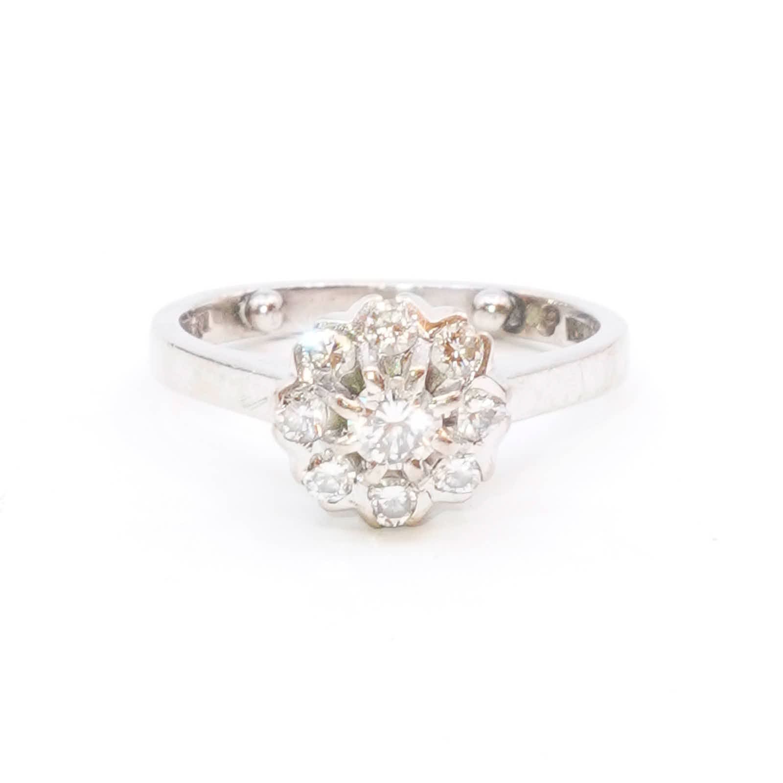 Ring Vitguld 18K