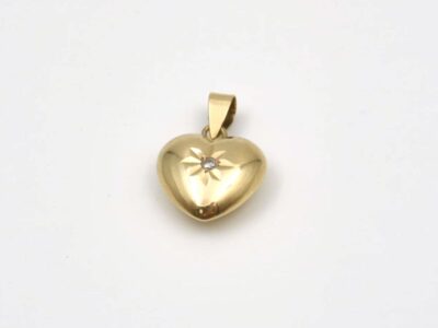 Hänge Hjärta med diamant 18K 0,5g