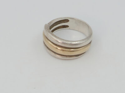 Ring Tvåfärgad Silver S925 6,4g Ø17.25mm