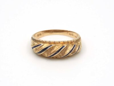 Ring med emalj 14K 3,2g Ø17½
