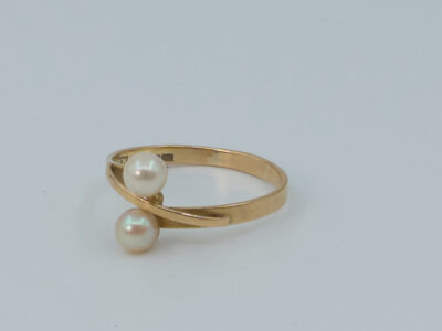 Ring Guld 18K 2,4g Ø19.75mm med odlade pärlor