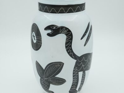 Vas Kosta Boda Ulrica Hydman-Vallien, "Caramba", H:20,5cm