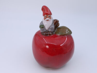 Figurin Tomte Höjd ca 17cm, Rolf Berg Keramik