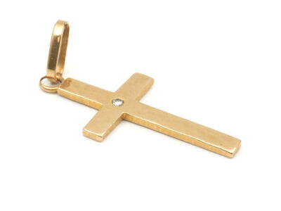 Hänge Kors med diamant 18K 18K 8,7g