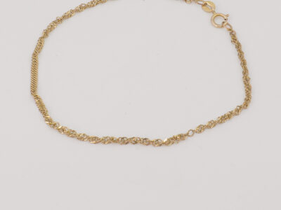 Armband Singapore Guld 9K 1,0g Längd 19cm Springlås