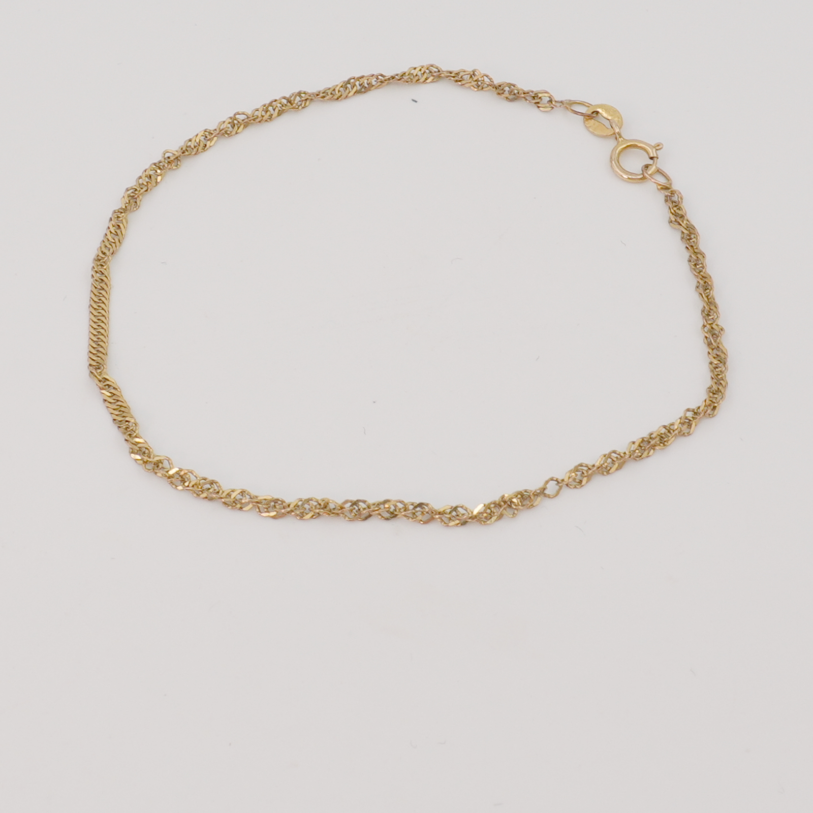 Armband Singapore Guld 9K 1,0g Längd 19cm Springlås