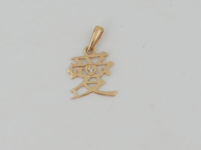 Hänge Guld 18K 0,7g Höjd 18mm med sten