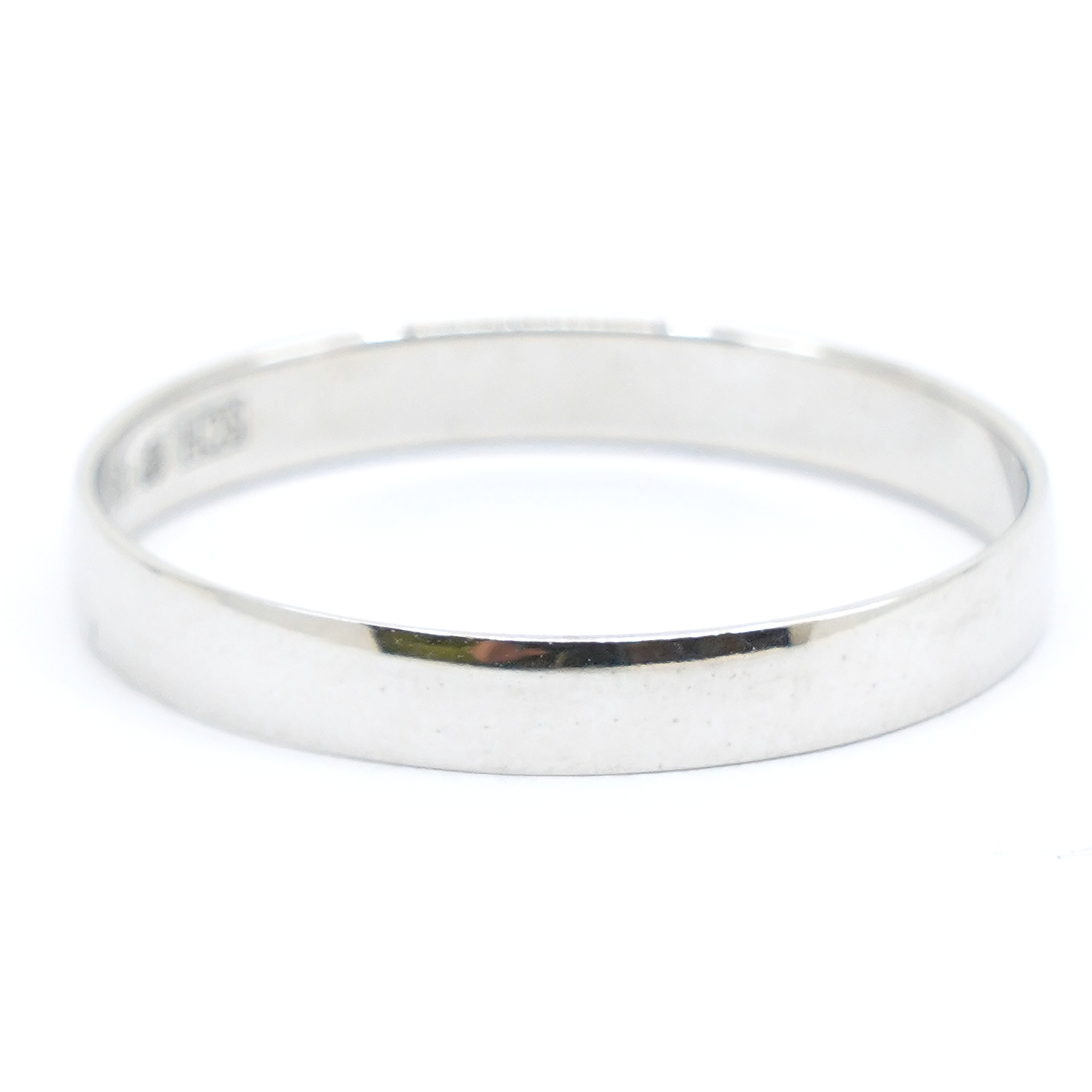 Ring slät Vitguld 18K