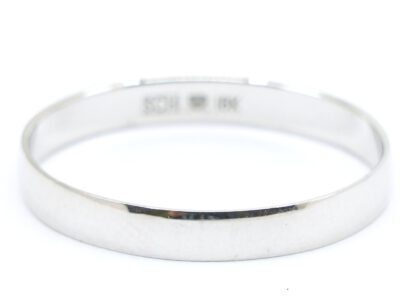 Ring slät Vitguld 18K