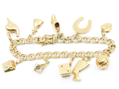 Armband Bismarck med Berlocker Guld 18K