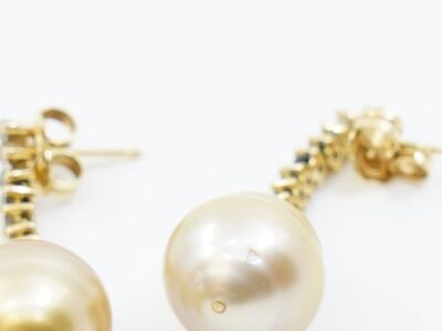 Örhängen Guld med gul south sea pärla18K