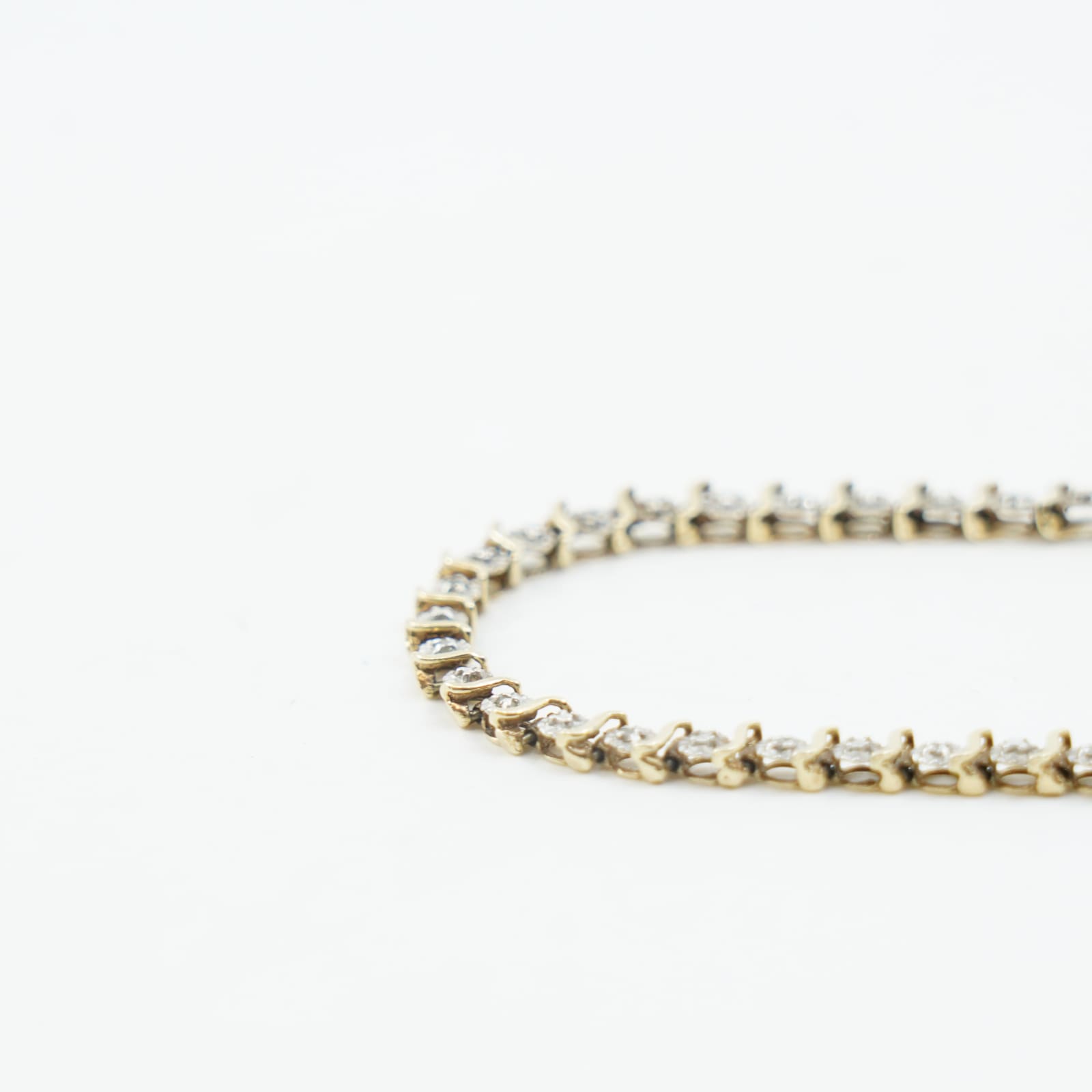 Armband Guld tvåfärgat 9K