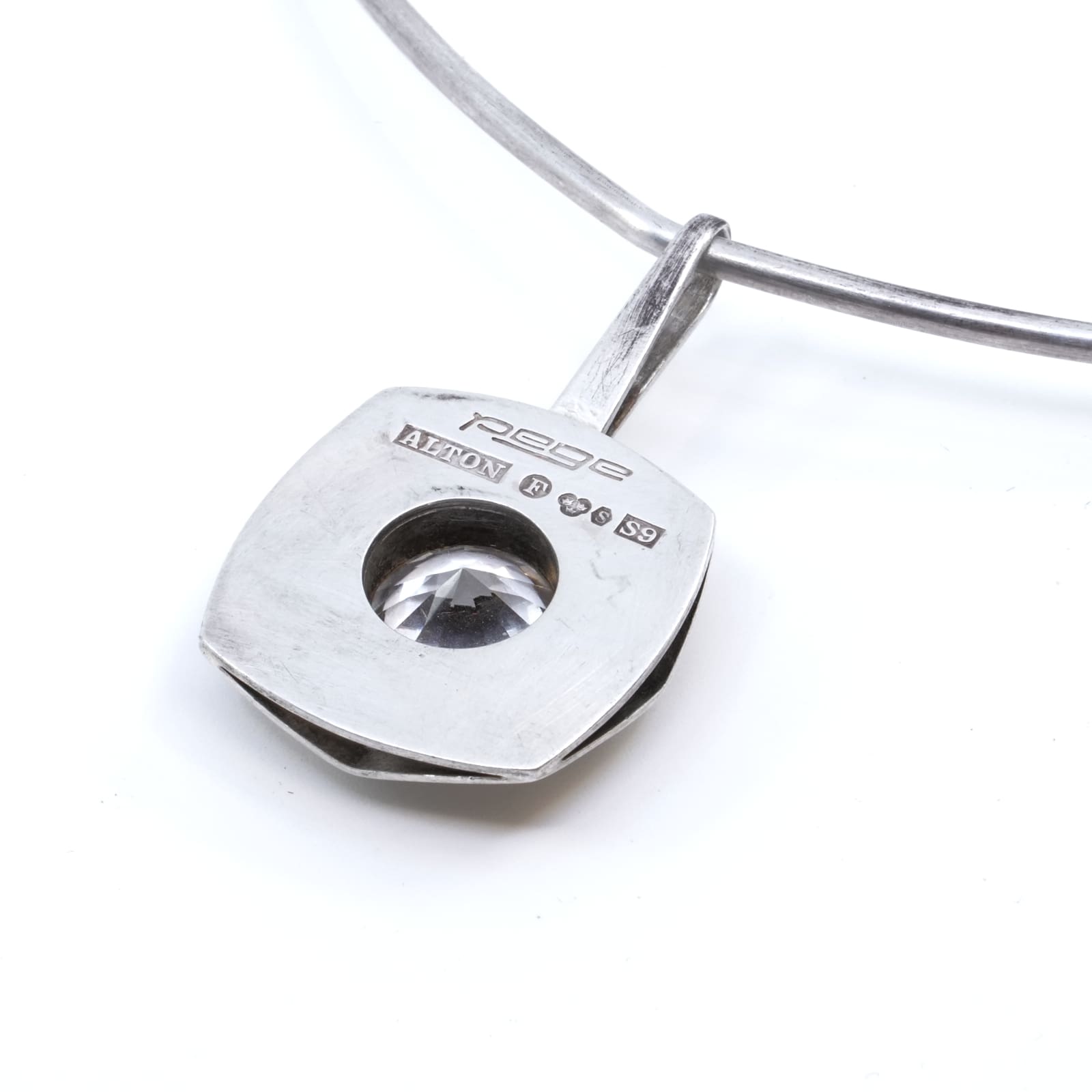 Collier - stelt & hänge med bergskristall S925 - Alton design PEGE - Karl-Erik Palmberg