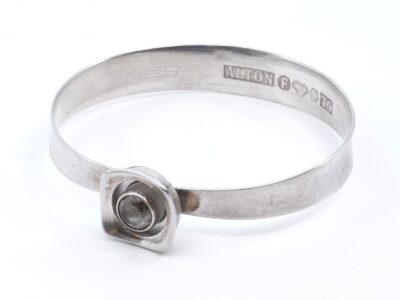 Armring stel med vit sten S925 - Alton design PEGE - Karl-Erik Palmberg.