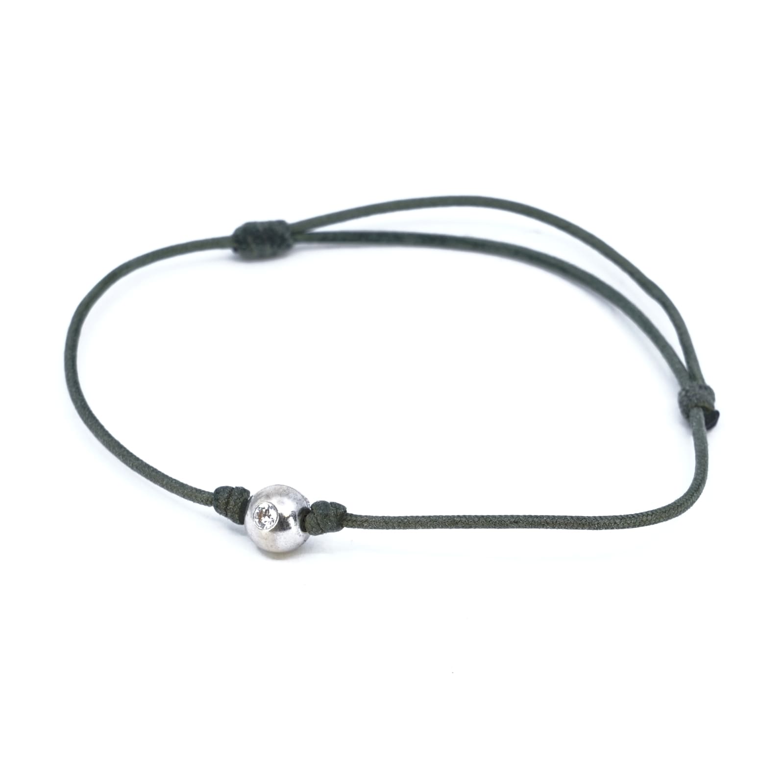 Shamballa amrband med berlock 18K vitguld