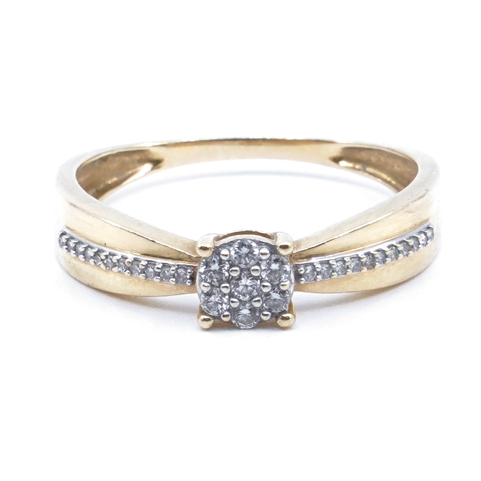 Ring med diamanter 18K tvåfärgat Ø18