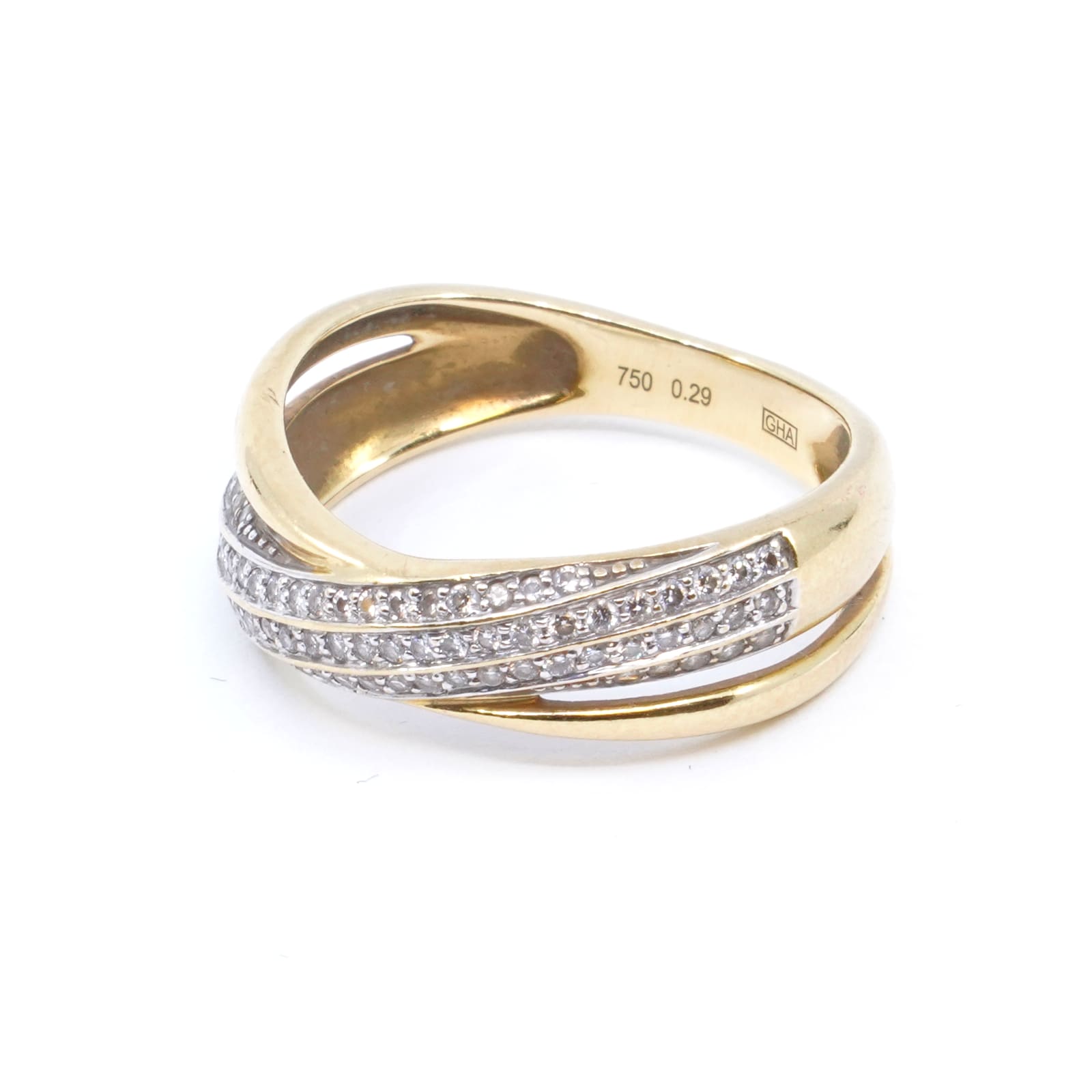 Ring med diamanter 18K Ø17¼
