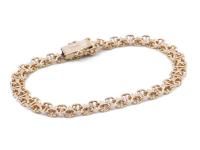 Armband X-länk med stav 18K 19,5cm