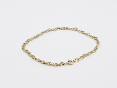 Armband Guld 18K, Singapore-länk, Längd 18,5cm