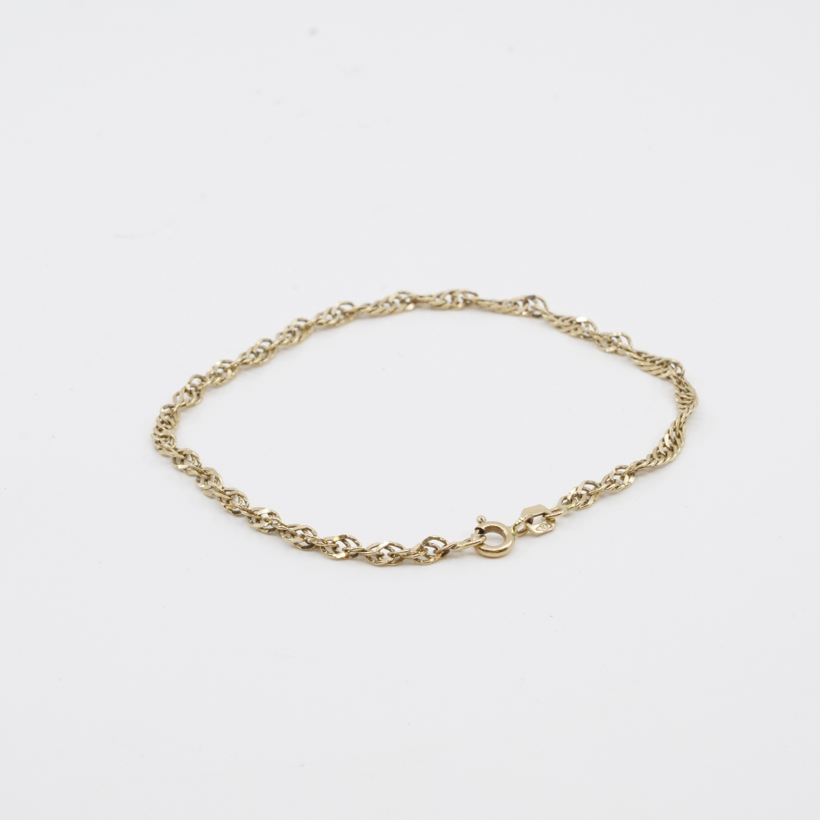 Armband Guld 18K, Singapore-länk, Längd 18,5cm
