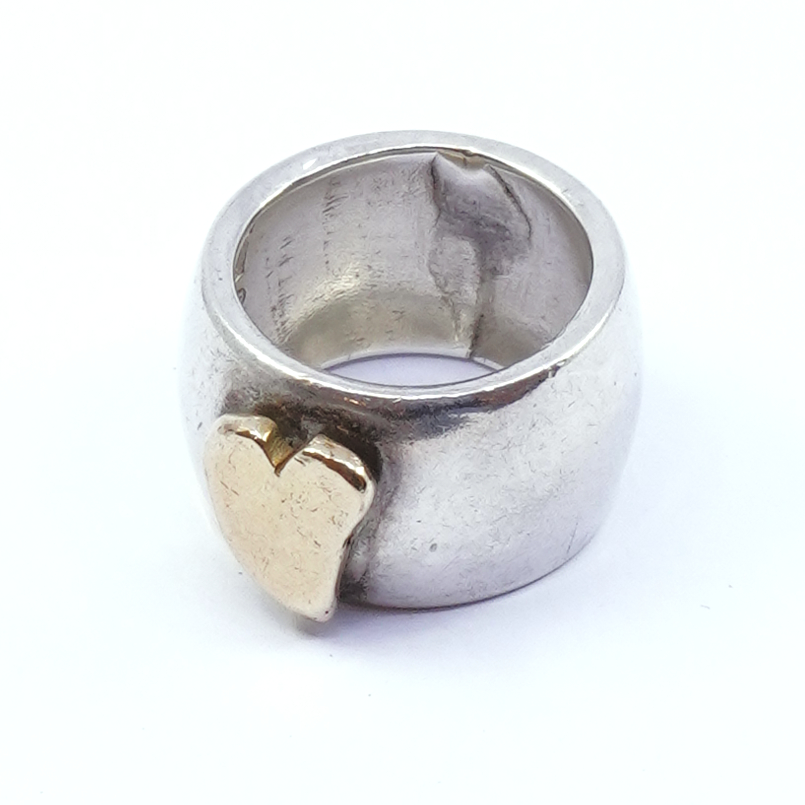Ring Silver S925 med hjärta i 18K