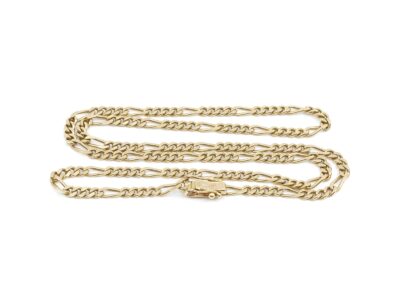 Halskedja Figaro Guld 18K 15,3g L 47cm B 3mm