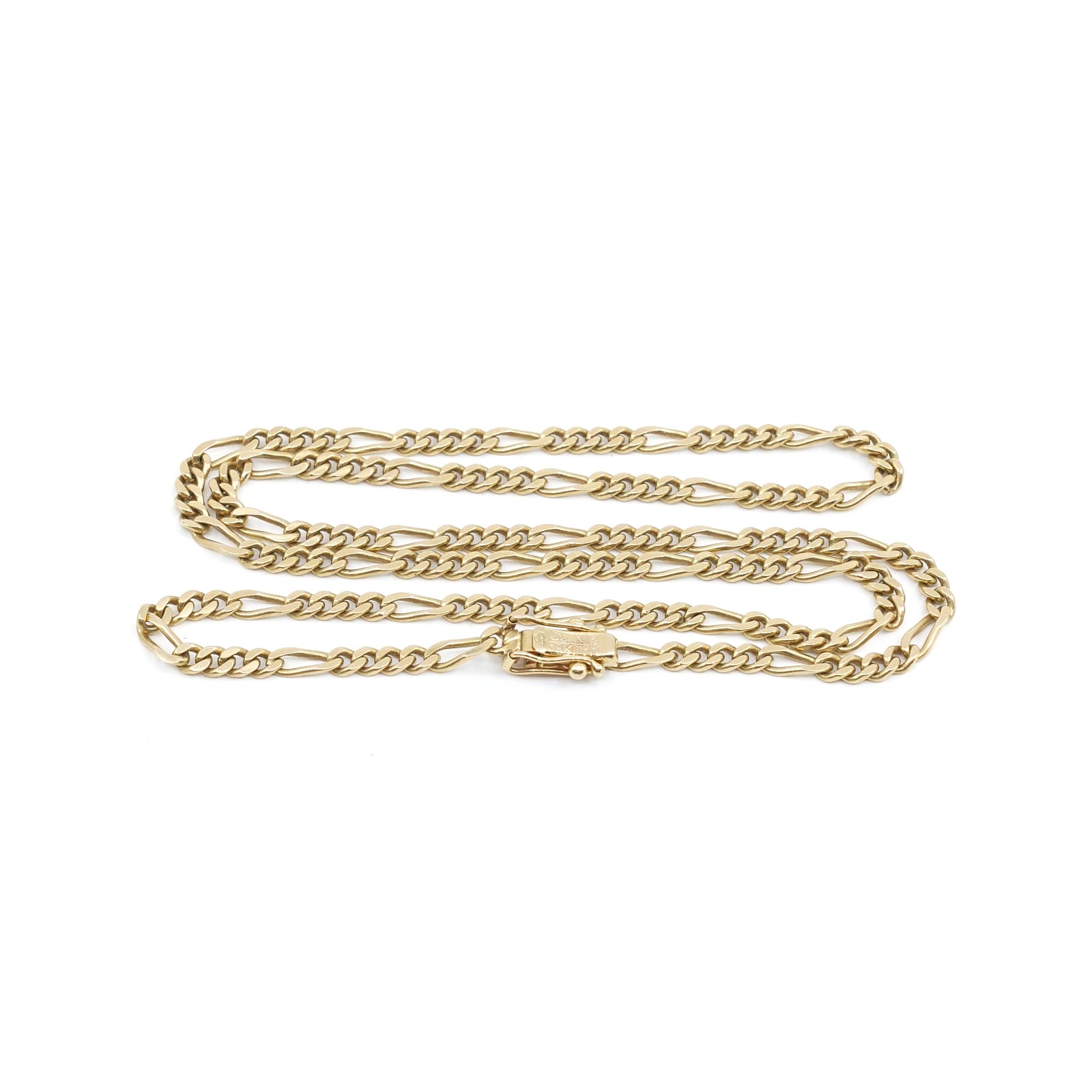 Halskedja Figaro Guld 18K 15,3g L 47cm B 3mm