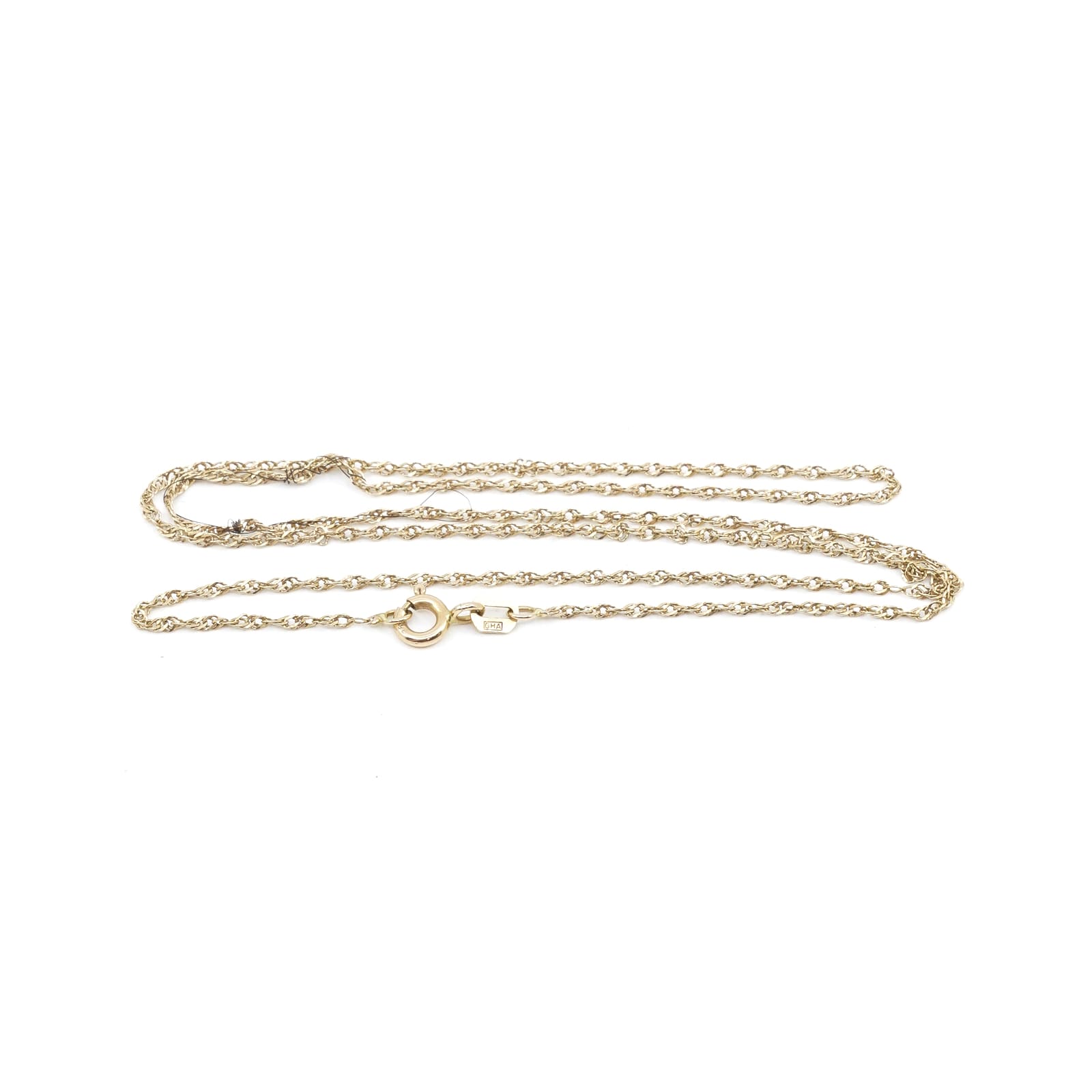 Halskedja Singapore Guld 18K 1,8g L 45cm B 1mm