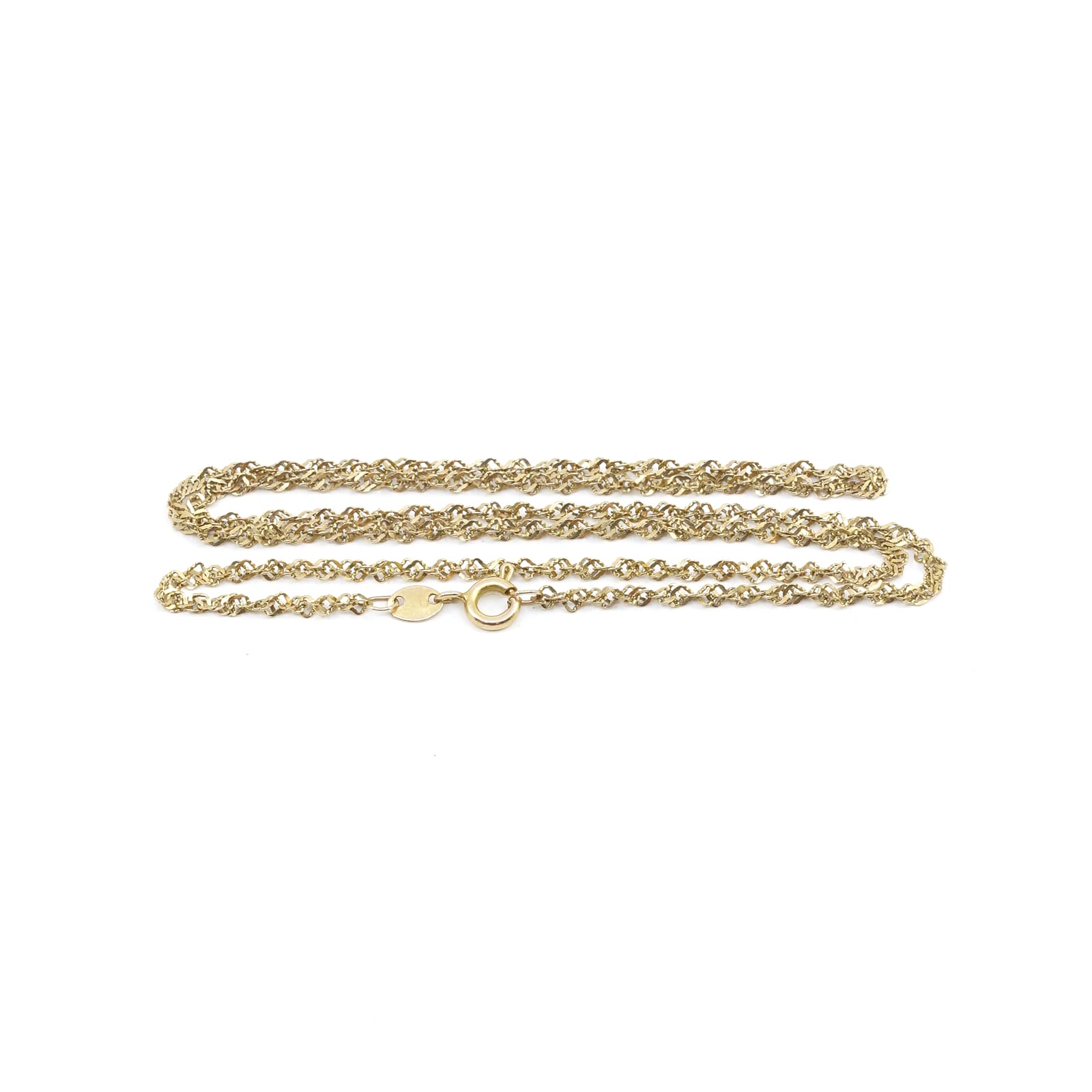 Halskedja Singapore Guld 18K 49,5cm
