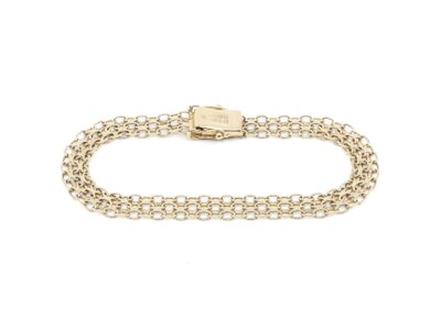 Armband X-länk Guld 18K 9,1g L 18,5cm B 7mm
