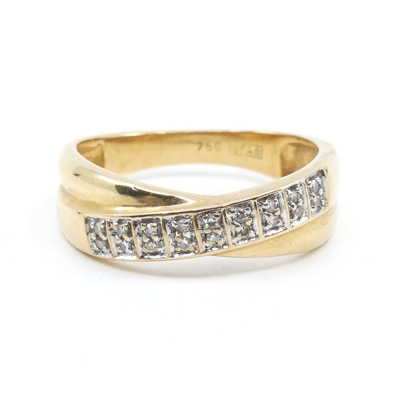 Ring 18K Ø17 med små diamanter