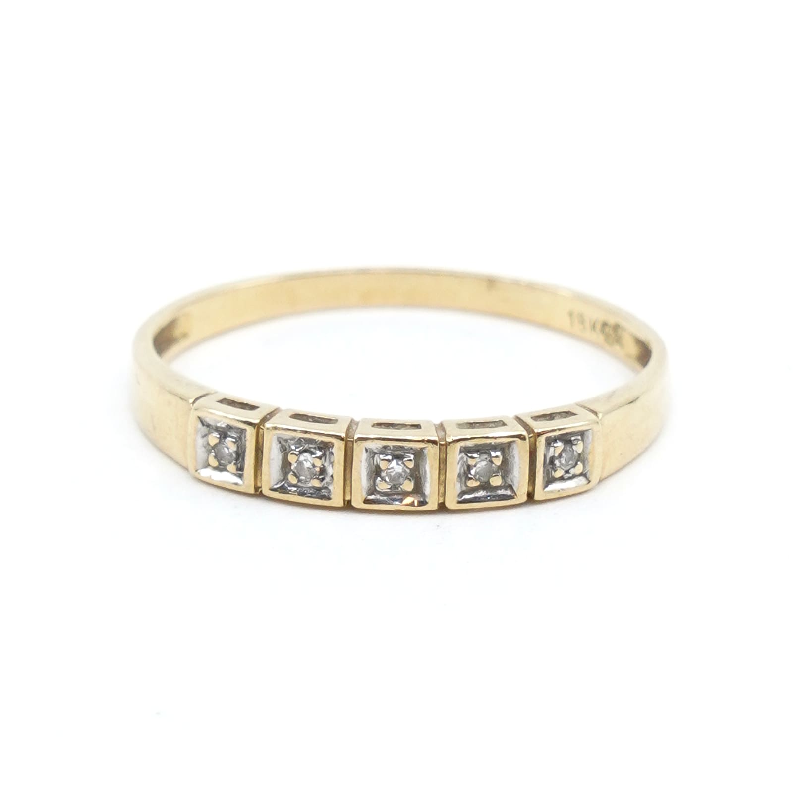 Ring 18K Ø16,75 med små diamanter