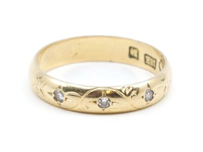 Ring Guld 18K Ø17,5 med diamanter