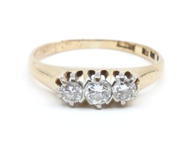 Ring 18K Ø17,25 med diamanter