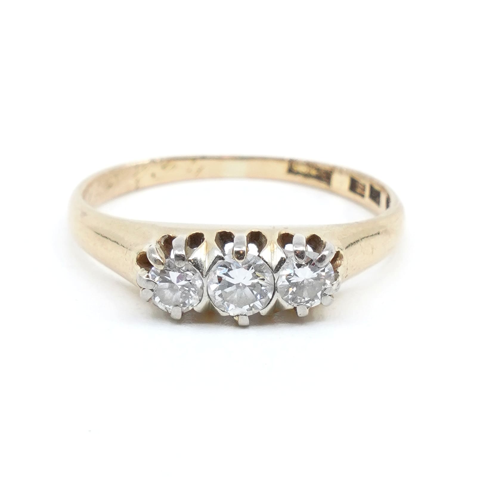 Ring 18K Ø17,25 med diamanter