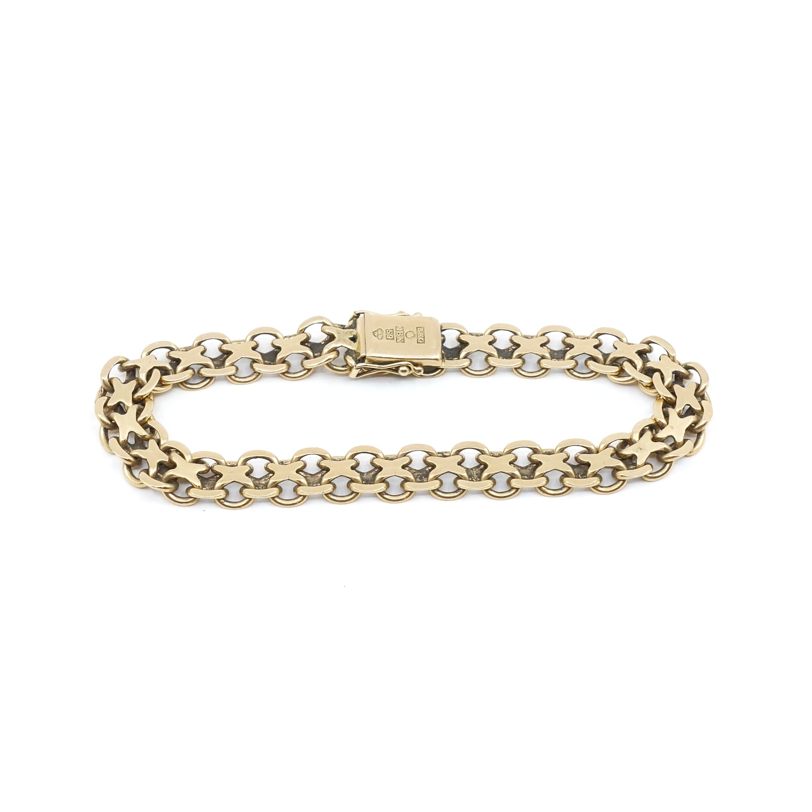 Armband X-länk Guld 18K 24,6g L 20cm B 8mm