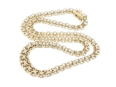 Halskedja X-länk doserad Guld 18K 20,6g L 45,5cm B 6-9mm