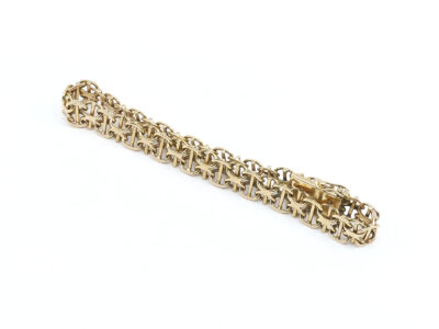 Armband X-länk med stav 18K 19,5cm