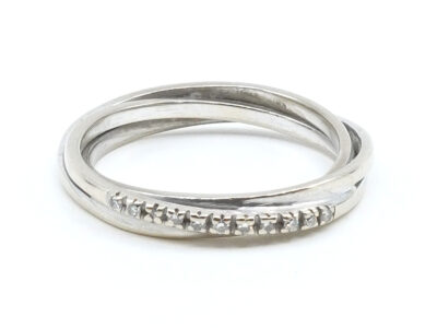 Ring Vitguld 18K Ø17 med diamanter