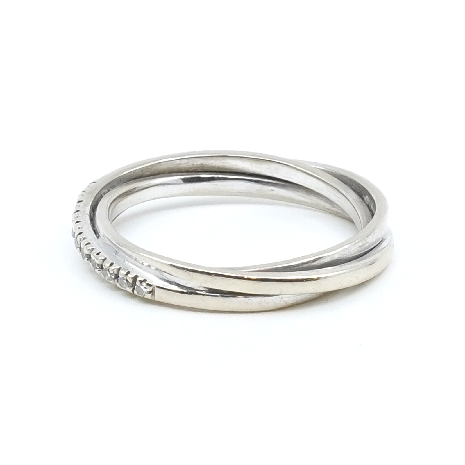Ring Vitguld 18K Ø17 med diamanter