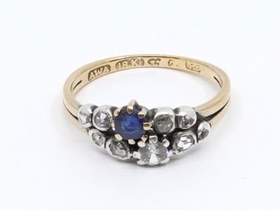 Ring Tvåfärgad Guld 18K med diamanter