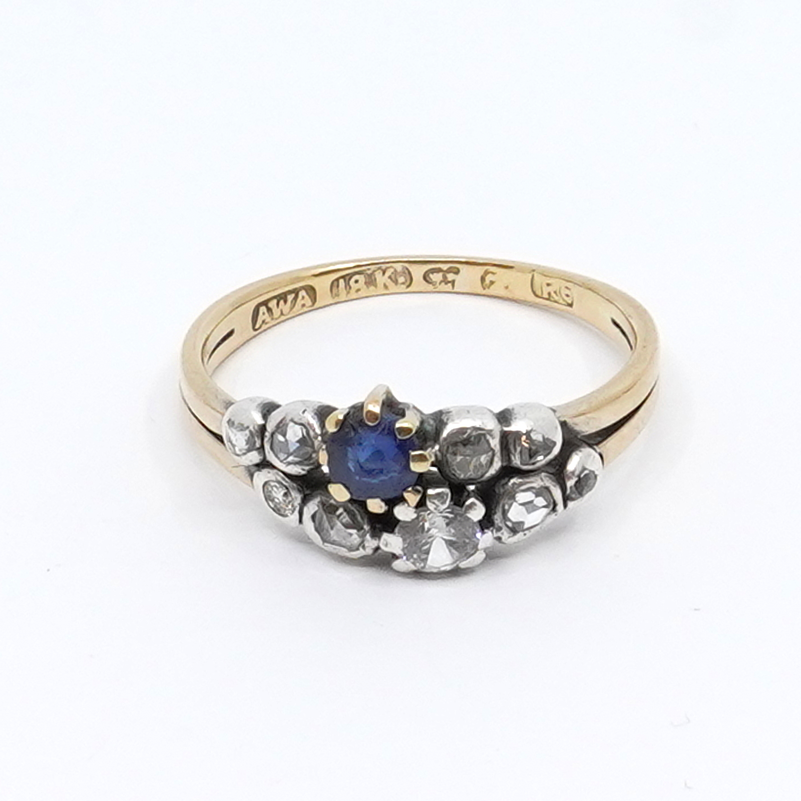 Ring Tvåfärgad Guld 18K med diamanter