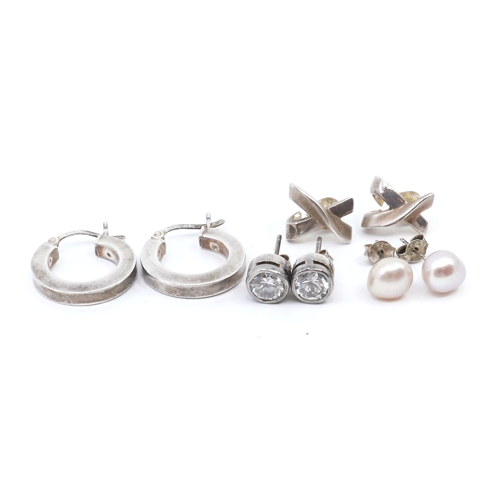 Örhängen 4st par Silver S925