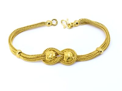 Armband fyrkantig fiskben 18K