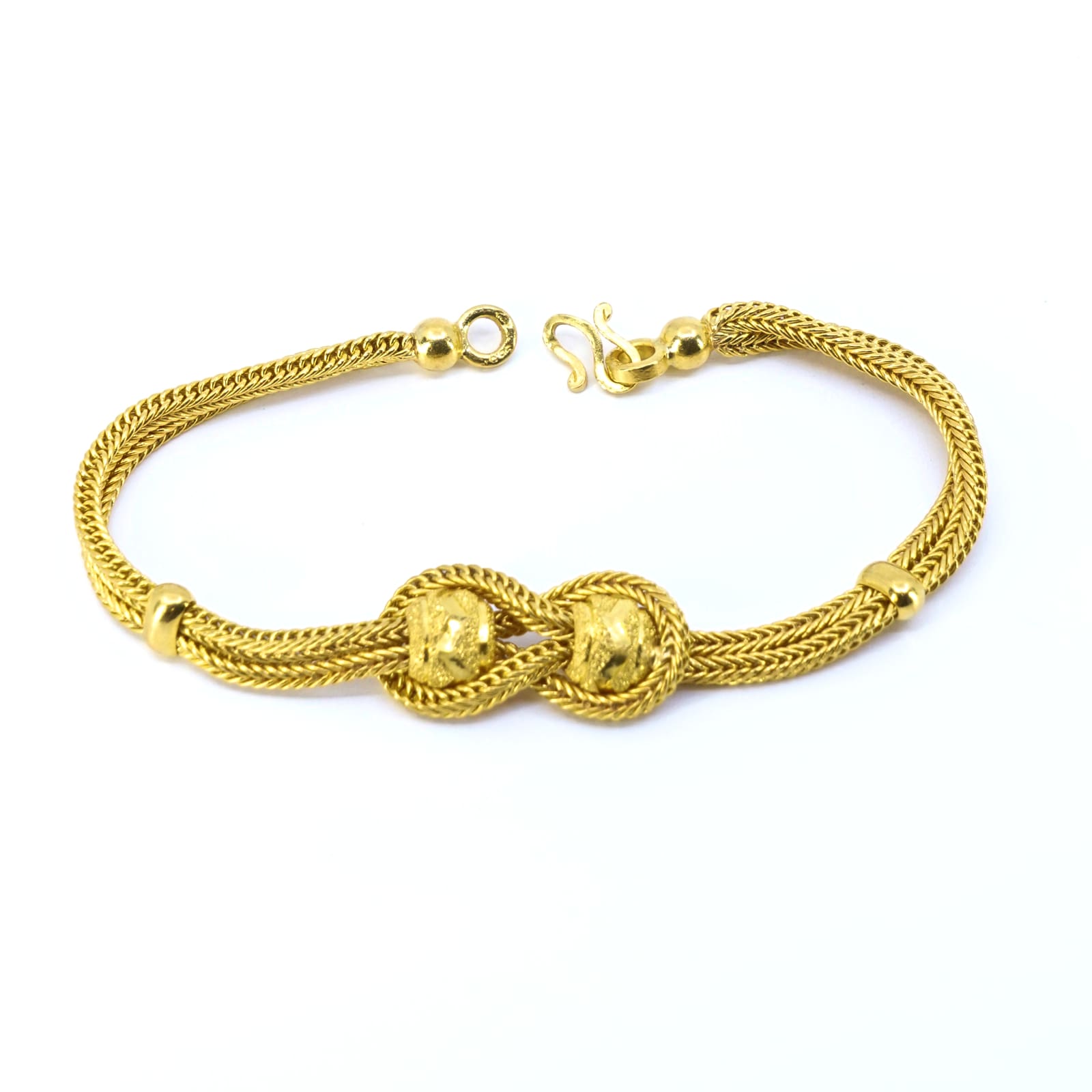 Armband fyrkantig fiskben 18K