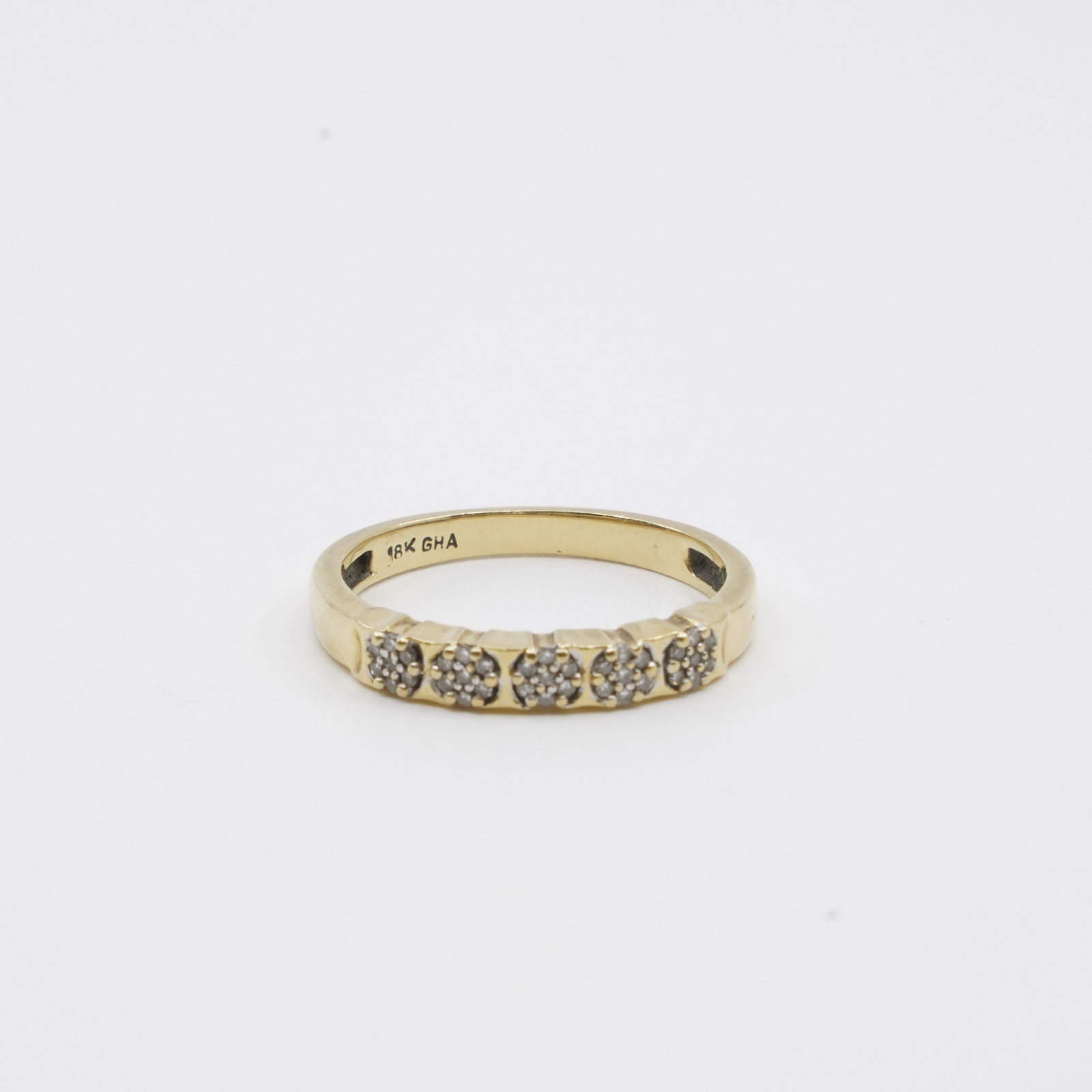 Ring med diamanter Guld 18K 2,7g Ø17