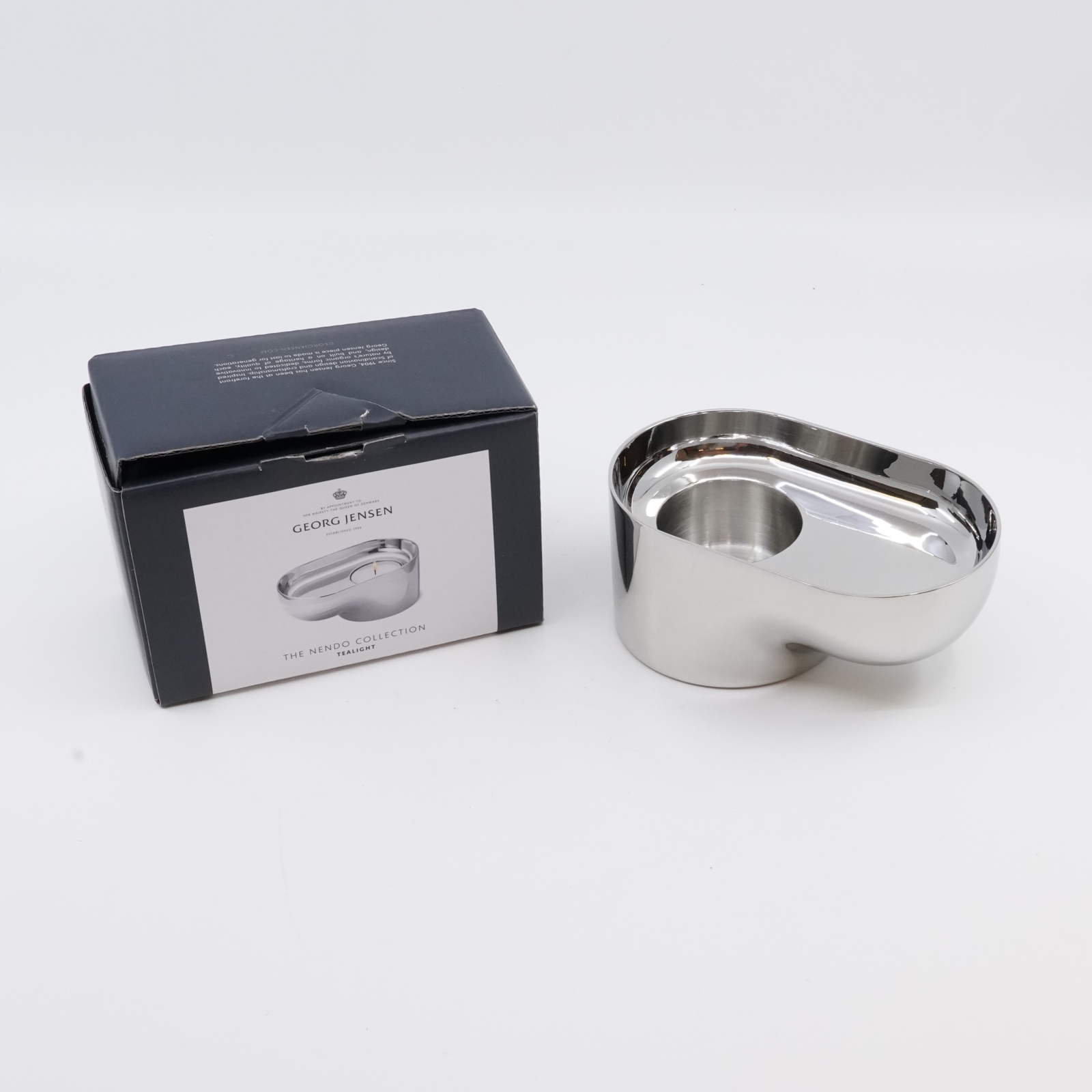 Värmeljushållare design Nendo Georg Jensen, rostfritt stål, Höjd 55mm